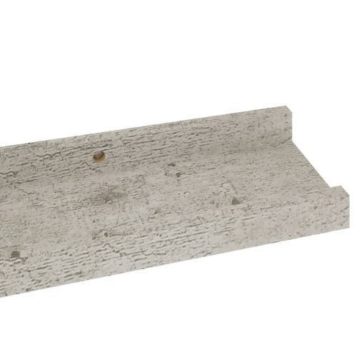 Стенни рафтове, 4 бр, бетонно сиви, 60x9x3 см
