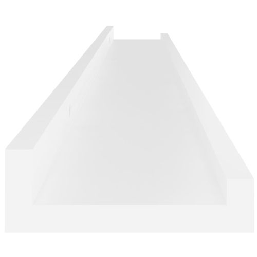 Стенни рафтове, 2 бр, бели, 100x9x3 см