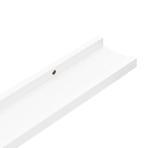 Стенни рафтове, 4 бр, бели, 60x9x3 см