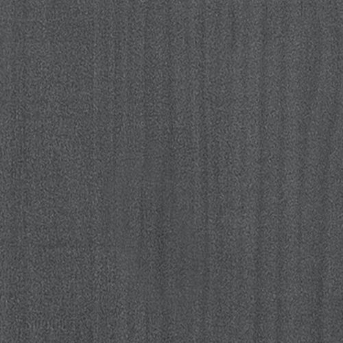 5-етажна библиотека, сива, 100x30x175 см, борово дърво масив