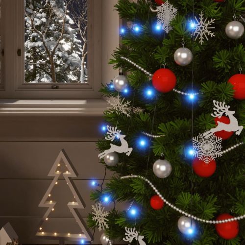 Соларни лампички 5 бр 5х200 LED сини за закрито/открито