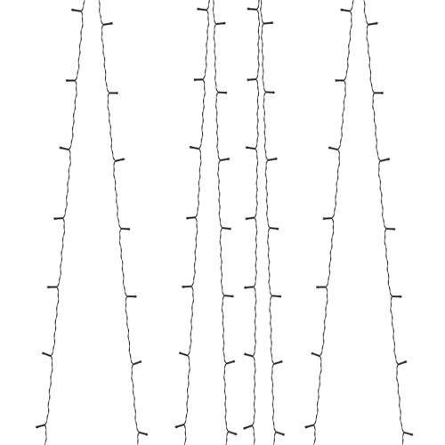 Соларни лампички 5 бр 5х200 LED сини за закрито/открито