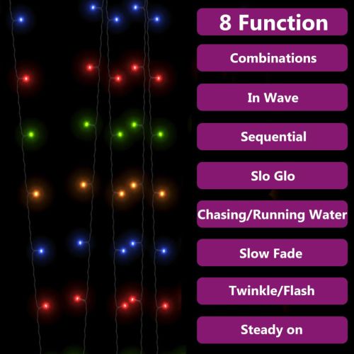 Соларни лампички 5 бр 5х200 LED многоцветни за закрито/открито