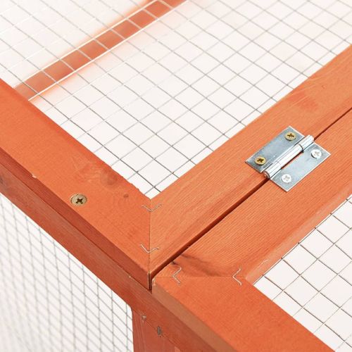 Клетка за зайци, 124x120x60 см, чам масив