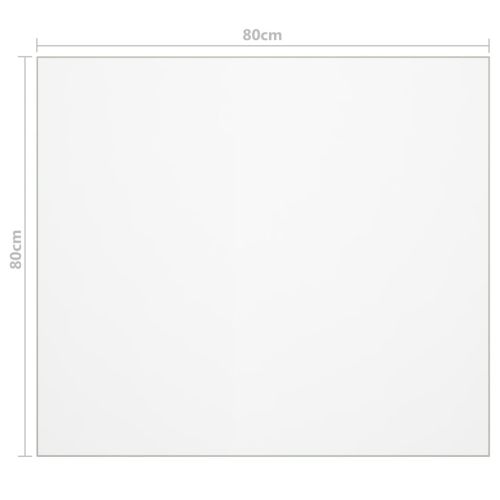 Протектор за маса, прозрачен, 80x80 см, 1,6 мм, PVC