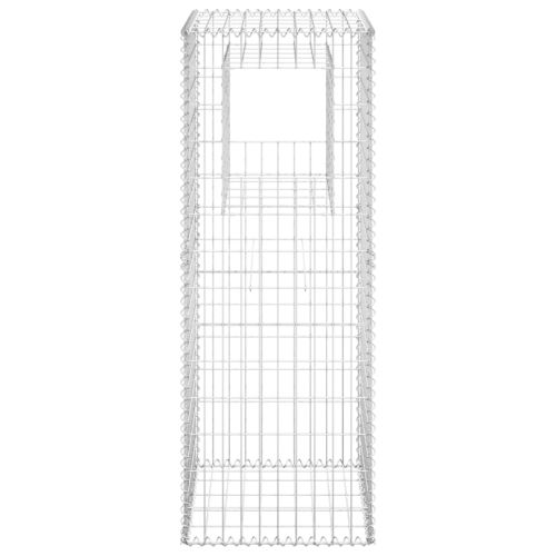 Габионни кошници стълб, 2 бр, 50x50x140 cм, желязо