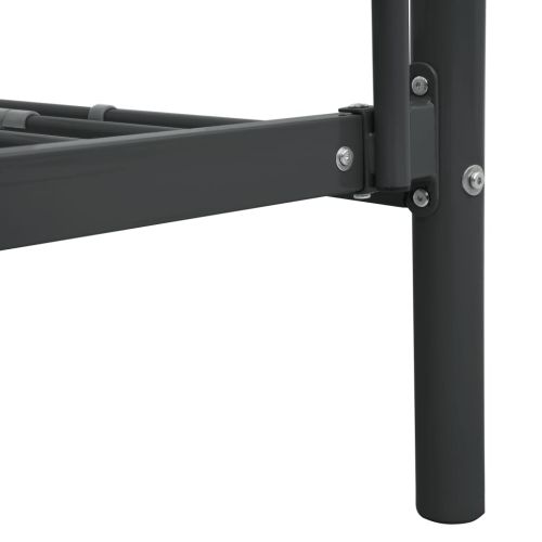 Рамка за двуетажно легло, черна, метал, 140x200 см/90x200 см