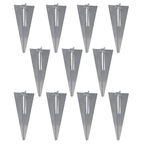 Оградна мрежа с колове и клинове поцинкована стомана 25x1,5 м