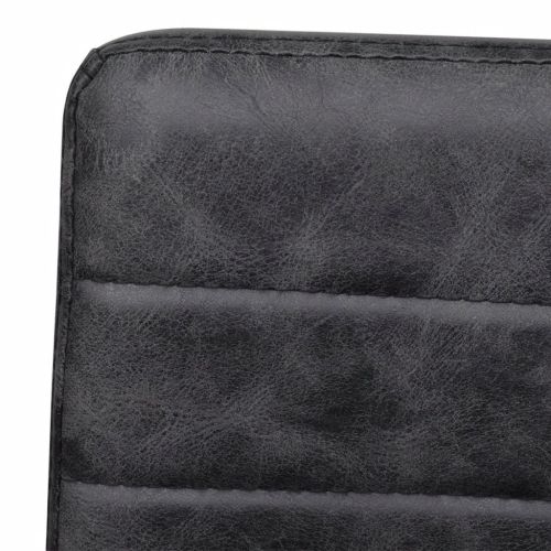 Конзолни трапезни столове, 2 бр, черни, изкуствена кожа