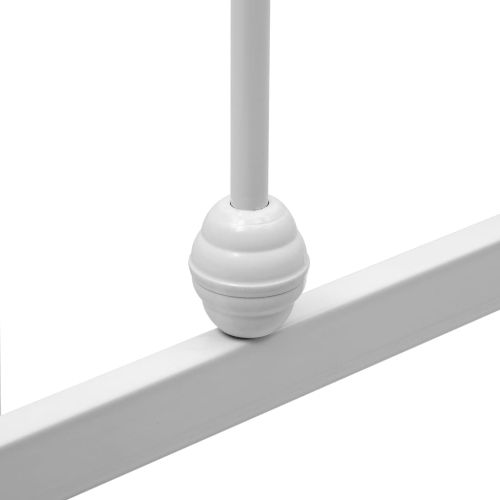 Рамка за легло, бяла, метал, 100x200 cм