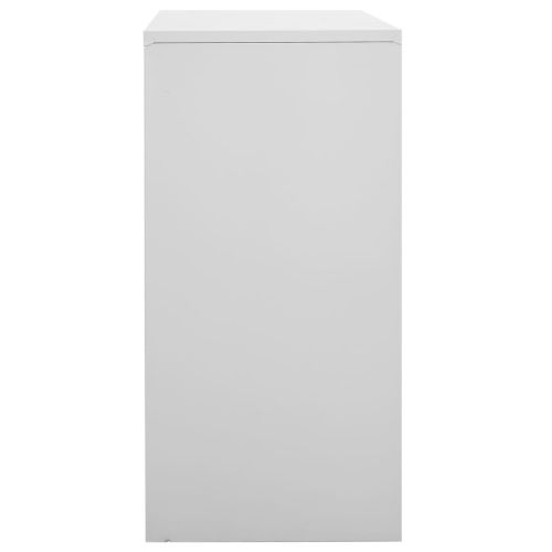 Заключващи се шкафове, 5 бр, светлосиви, 90x45x92,5 см, стомана