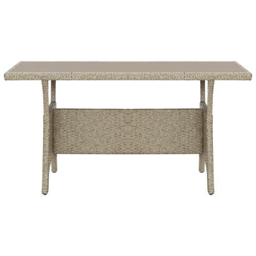 Градинска маса, сива, 120x70x66 cм, полиратан