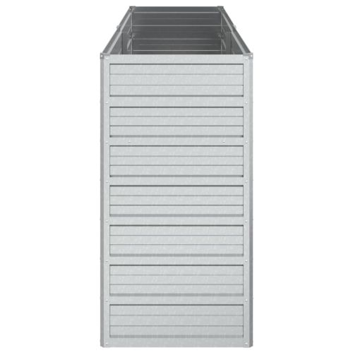 Повдигната градинска леха, 160x40x77 см, стомана, сребриста