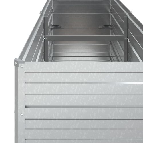 Повдигната градинска леха, 160x40x77 см, стомана, сребриста