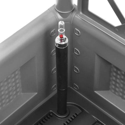 Градинска повдигната леха с решетка, самополивна, сива