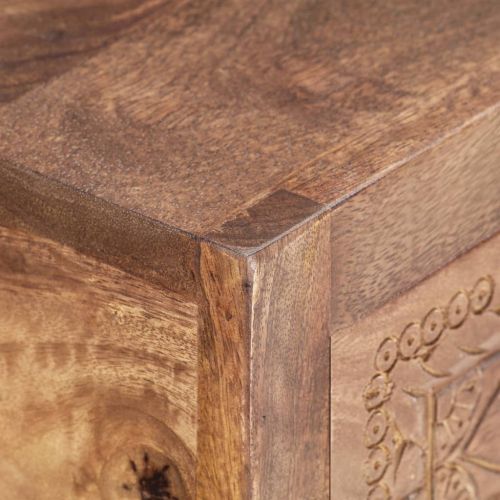 Конзолна маса, 90x30x75 см, мангово дърво масив