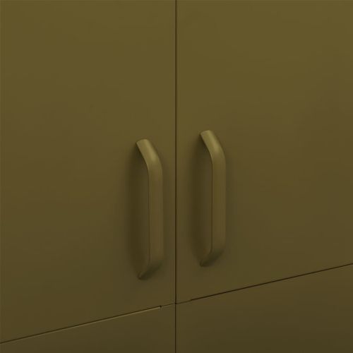 Гардероб, маслиненозелен, 90x50x180 см, стомана