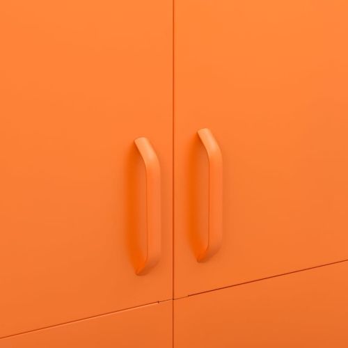 Гардероб, оранжев, 90x50x180 см, стомана