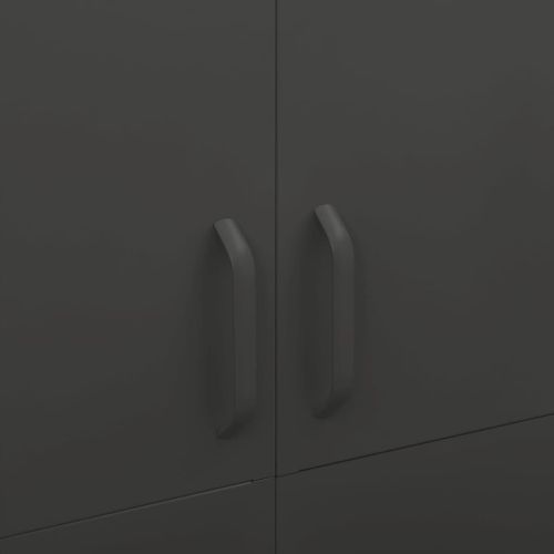 Гардероб, антрацит, 90x50x180 см, стомана