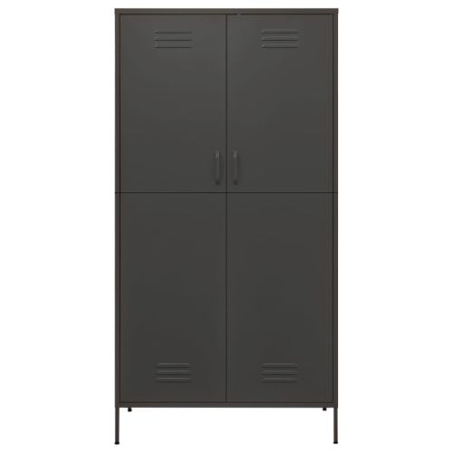 Гардероб, антрацит, 90x50x180 см, стомана