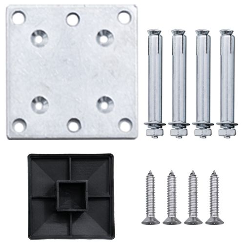 Комплект WPC огради 10 квадратни + 1 скосена 1830x186 см сиви