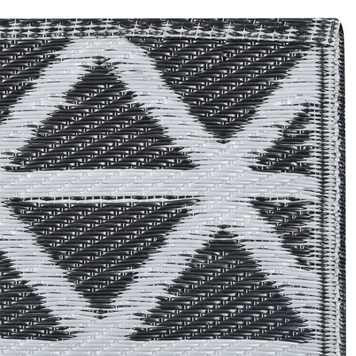 Килим за открито, ARAKIL черен, 190x290 см, PP