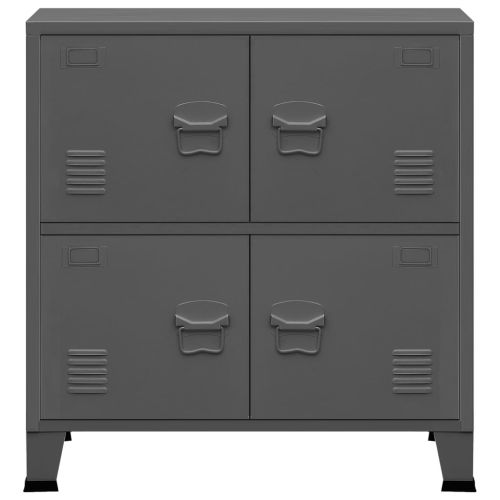 Индустриален скрин за съхранение антрацит 75x40x80 cм стомана