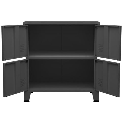 Индустриален скрин за съхранение антрацит 75x40x80 cм стомана