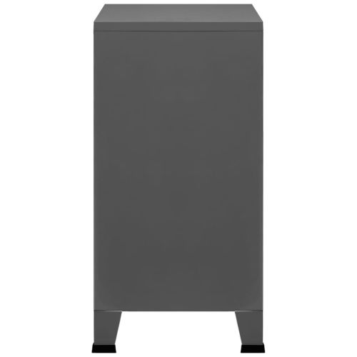 Индустриален скрин за съхранение антрацит 75x40x80 cм стомана