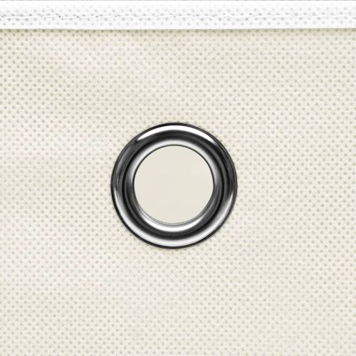 Кутии за съхранение 4 бр бели 32x32x32 см плат