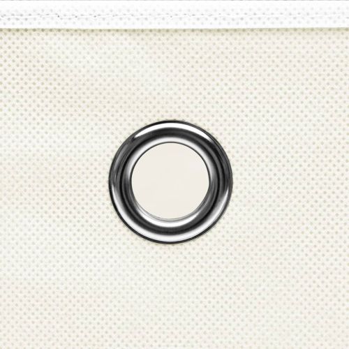 Кутии за съхранение с капаци 4 бр бели 32x32x32 см плат