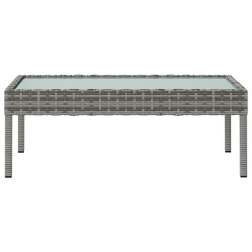 Градински лаундж комплект с възглавници 8 части полиратан сив