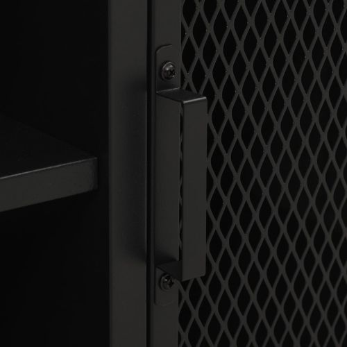 ТВ Шкаф, сив, 105x36x47 см, метал и МДФ