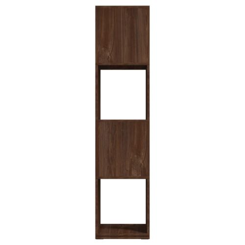 Въртящ се шкаф, кафяв дъб, 34,5x34,5x75,5 см, инженерно дърво