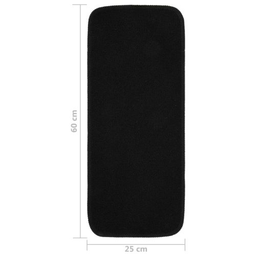 Противоплъзгащи стелки за стълби, 15 бр, 60x25 см, черни