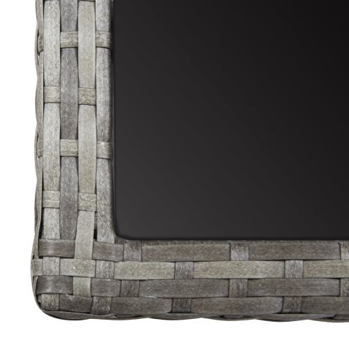 Градински трапезен комплект, 3 части, сив