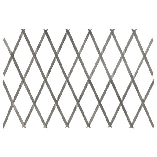 Огради хармоника, 5 бр, сиви, чамова дървесина масив, 180x60 см