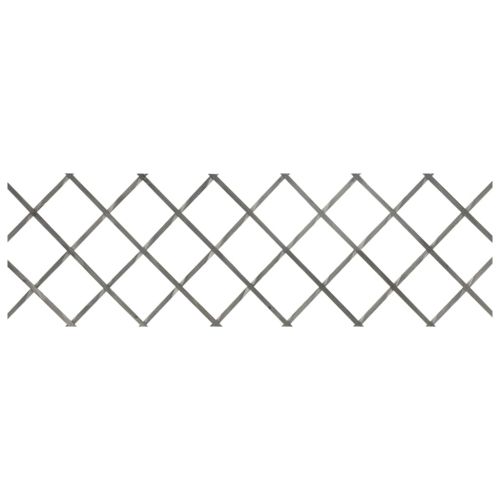 Огради хармоника, 5 бр, сиви, чамова дървесина масив, 180x60 см