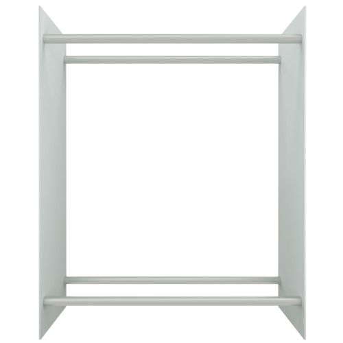 Стойка за дърва, бяла, 80x35x100 см, закалено стъкло