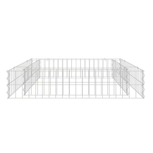 Габион повдигната леха, поцинкована стомана, 100x100x20 см