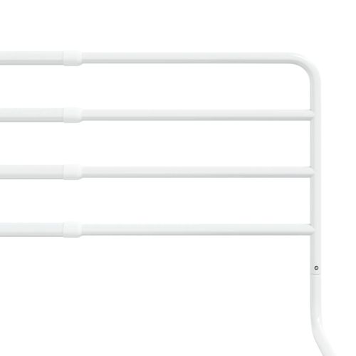 Ограничител за детско легло, бял, (76-137)x55 см, желязо