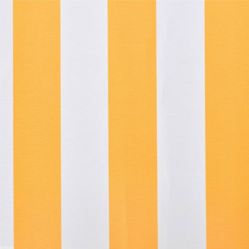 Платно за тента, жълто и бяло, 4x3 м (рамка не е включена)