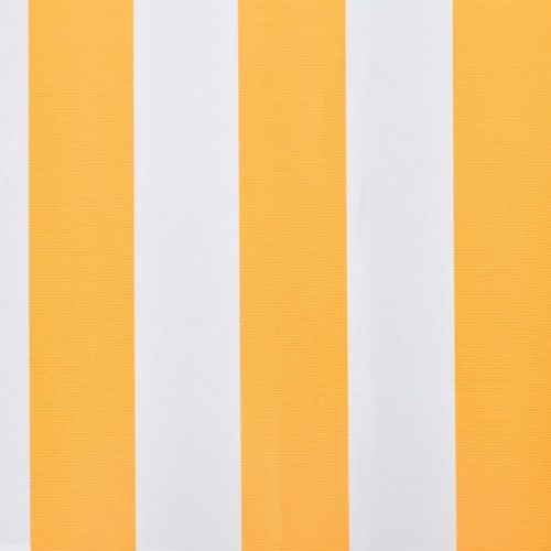 Платно за тента, жълто и бяло, 6x3 м (рамка не е включена)