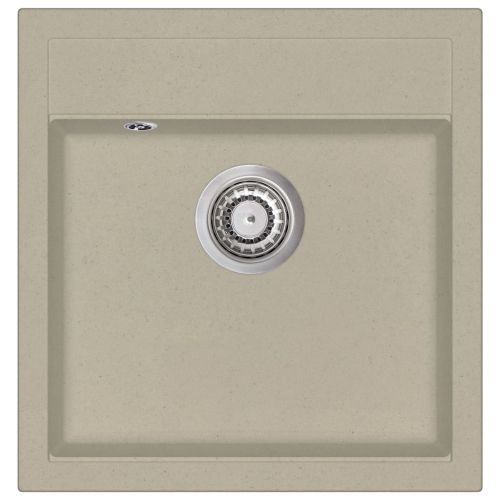 Гранитна кухненска мивка с едно корито, бежова