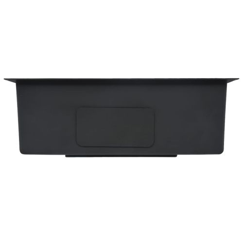 Ръчно изработена кухненска мивка, черна, неръждаема стомана