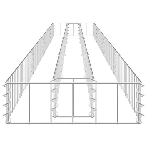 Габион повдигната леха, поцинкована стомана, 360x30x10 cм
