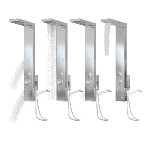 Система душ панел от неръждаема стомана, квадратна