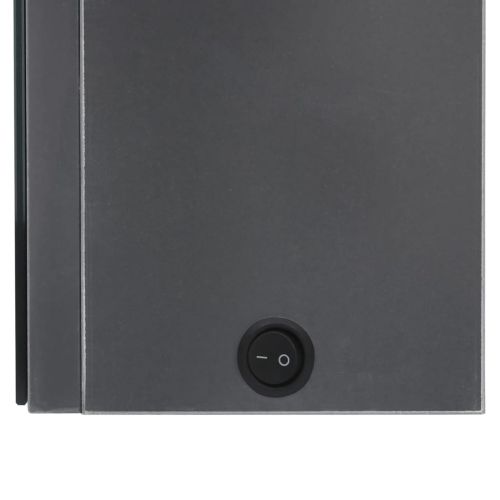 LED шкаф с огледало за баня, сияйно сиво, 50x14x60 см