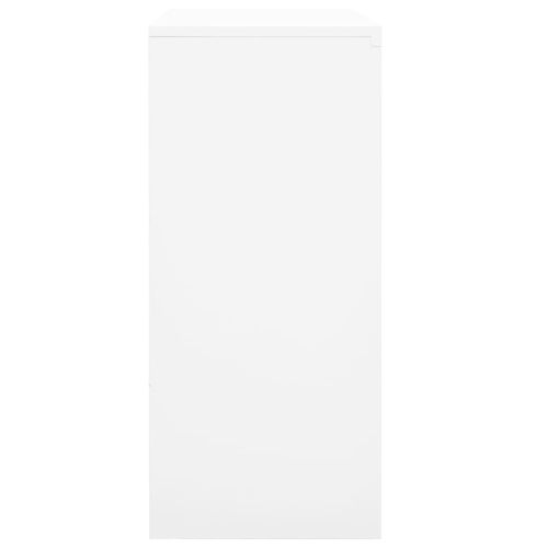 Офис шкаф с плъзгаща се врата, бял, 90x40x90 см, стомана