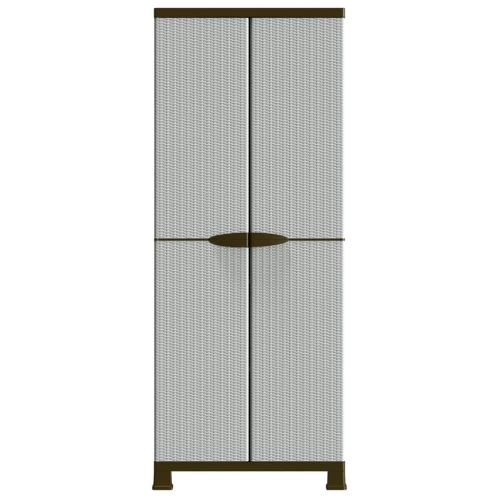 Пластмасов шкаф, 68x39x171,5 см, ратанов дизайн